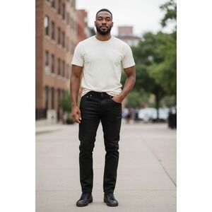 Guess Jeans Mens Black Style Mbgar4d58ko Regular Straight Mateo SZ 36 X 32 #1231